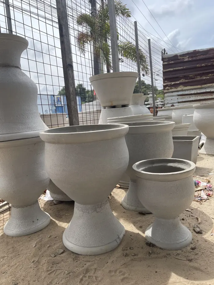 Vasos cálice de concreto
