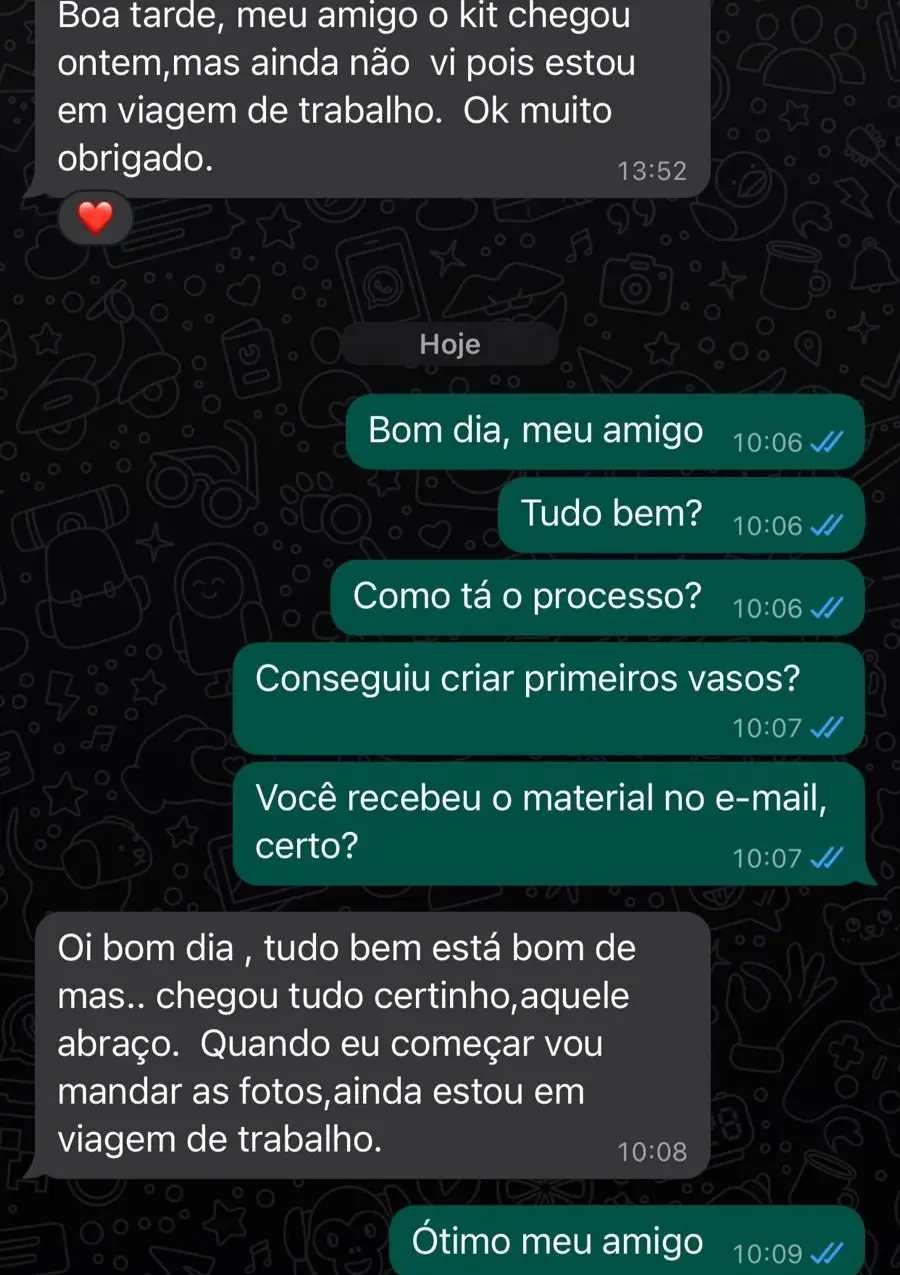 Cliente: chegou tudo certinho.